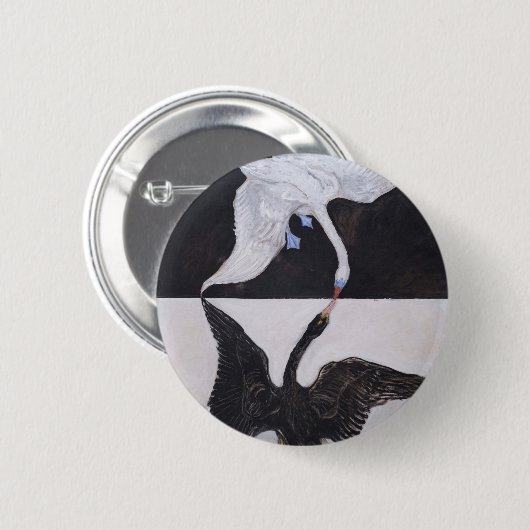 Badge Rond 5 Cm Hilma af Klint Groupe IX SUW Le Cygne (Devant & derrière)