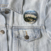 Badge Rond 5 Cm Himeji, Japon (Vue du château haut) (En situation)