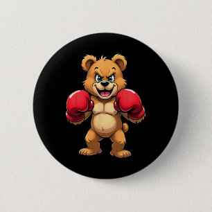 Badge Rond 5 Cm Hip Hop Bear Boxe Kickboxing