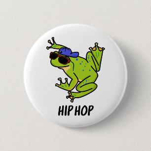 Badge Rond 5 Cm Hip hop Funny Hopping Frog Pun