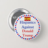 Badge Rond 5 Cm Hipanique contre Donald Trump Button (Devant & derrière)