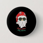 Badge Rond 5 Cm Hipe Père Noël Super Peace Sign Funny Christmas (Devant)