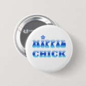 Badge Rond 5 Cm HIPPIE cHICK (Devant & derrière)