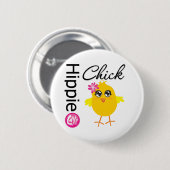 Badge Rond 5 Cm Hippie Chick 2 (Devant & derrière)
