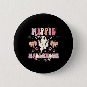 Badge Rond 5 Cm Hippie Halloween Ghost s Costume Super S Éffrayant