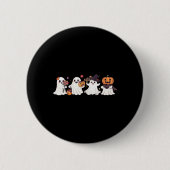 Badge Rond 5 Cm Hippie Halloween mignonne Ghost Boo Saison Éffraya (Devant)
