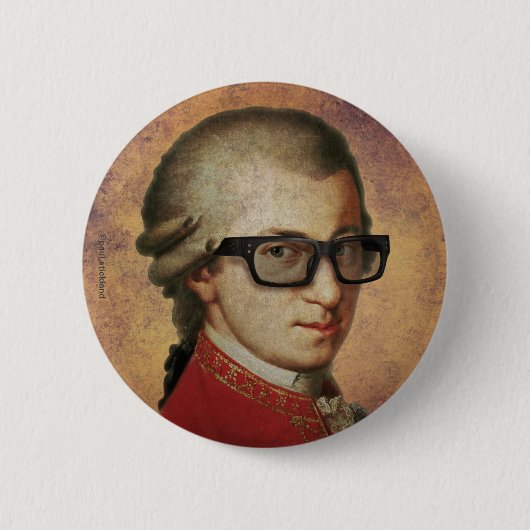 Badge Rond 5 Cm Hippie Mozart (Devant)