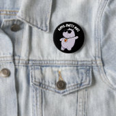 Badge Rond 5 Cm Hippo-party-mus Funny Animal Hippo Pun Dark BG (En situation)