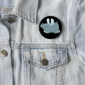Badge Rond 5 Cm Hippo volant (En situation)