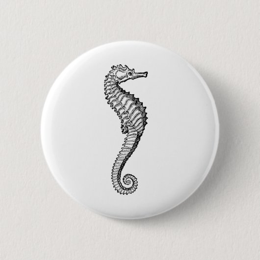 Badge Rond 5 Cm Hippocampe (Devant)