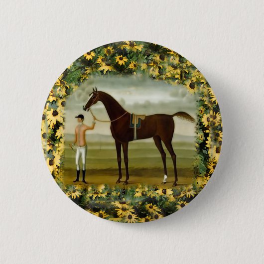 Badge Rond 5 Cm hippocampe de susan aux yeux noirs (Devant)