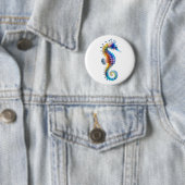 Badge Rond 5 Cm Hippocampes Colorés Mignons (En situation)
