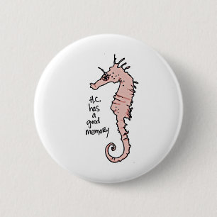 Badge Rond 5 Cm Hippocampus