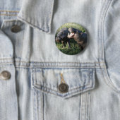 Badge Rond 5 Cm Hippopotame (En situation)