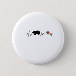 Badge Rond 5 Cm Hippopotame d'amour d'hippopotame de bébé de Fiona