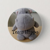 Badge Rond 5 Cm Hippopotame d'équipe (Devant)