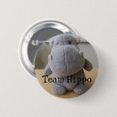 Badge Rond 5 Cm Hippopotame d'équipe (Devant & derrière)