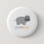 Badge Rond 5 Cm Hippopotames (Devant)