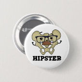 Badge Rond 5 Cm Hipster Funny Hip Bone Anatomie Pun (Devant & derrière)