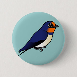 Badge Rond 5 Cm Hirondelle de grange mignonne