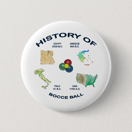 Badge Rond 5 Cm Histoire de boule de Bocce (Devant)
