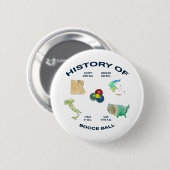 Badge Rond 5 Cm Histoire de boule de Bocce (Devant & derrière)