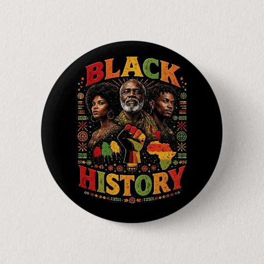 Badge Rond 5 Cm Histoire des Noirs (Devant)