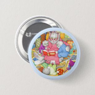 Badge Rond 5 Cm HISTOIRE DU SOIR Bouton Rond - Bleu