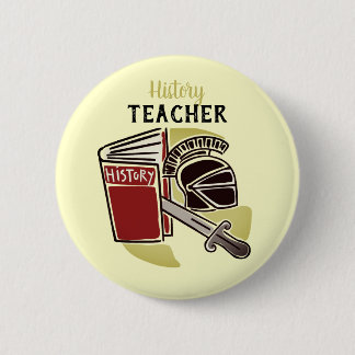 Badge Rond 5 Cm Histoire Livre de l'enseignant Armor Bouton épée P