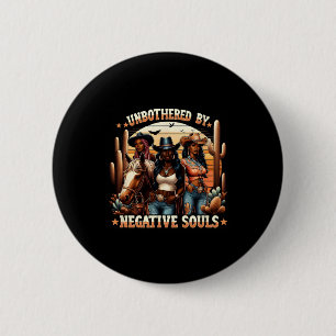 Badge Rond 5 Cm Histoire noire sans souci des âmes négatives Black