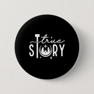 Badge Rond 5 Cm Histoire Vraie de la Naissance de Jésus Scène de l