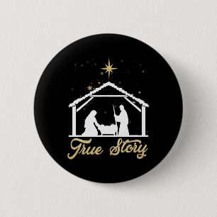 Badge Rond 5 Cm Histoire Vraie Religieuse Byby Jessus
