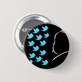 Badge Rond 5 Cm Hitch and Tweets (Devant & derrière)