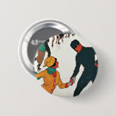 Badge Rond 5 Cm Hiver à Davos (Devant & derrière)