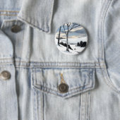 Badge Rond 5 Cm Hiver Hillside (En situation)