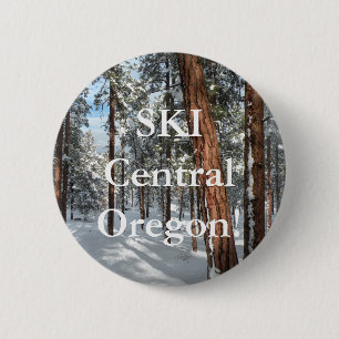 Badge Rond 5 Cm Hiver Ponderosa
