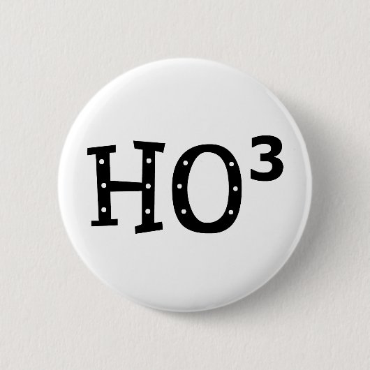 Badge Rond 5 Cm Ho à la 3ème puissance (Devant)