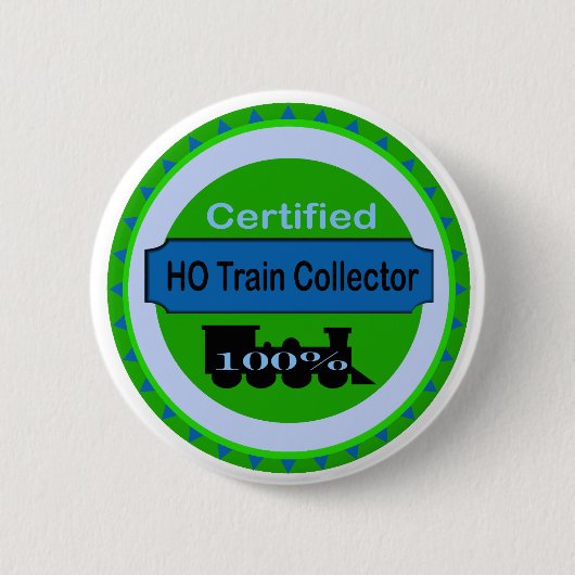 Badge Rond 5 Cm HO collecteur de train Pinback/bouton (Devant)