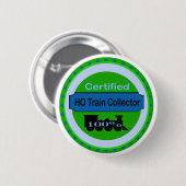 Badge Rond 5 Cm HO collecteur de train Pinback/bouton (Devant & derrière)