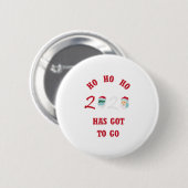 BADGE ROND 5 CM HO HO HO 2020 DOIT ALLER (Devant & derrière)