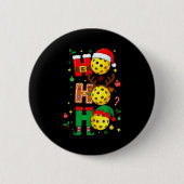 Badge Rond 5 Cm Ho Ho Ho Ckleball Christmas, Funny Paddle Players (Devant)