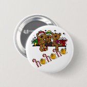 Badge Rond 5 Cm Ho Ho Ho Nounours (Devant & derrière)