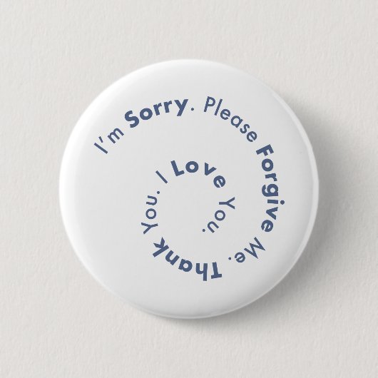 Badge Rond 5 Cm Ho’Oponopono Mantra Prière Guérir les peines (Devant)