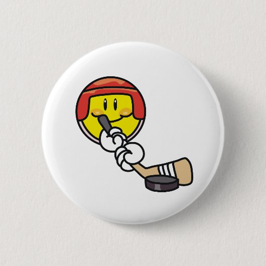 Badge Rond 5 Cm Hockey (Devant)