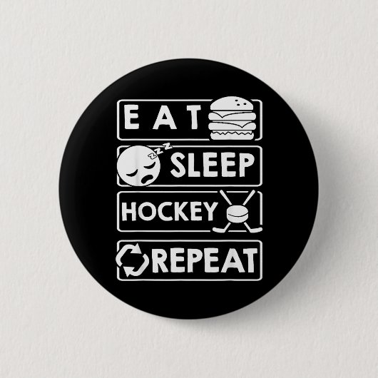 Badge Rond 5 Cm Hockey (Devant)
