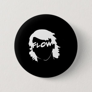 Badge Rond 5 Cm Hockey de flux Hair amusant Hockey