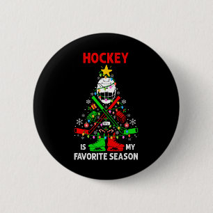 Badge Rond 5 Cm Hockey Est Ma Saison Préférée Sapin Équipement