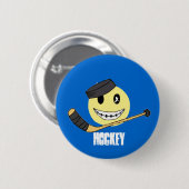 BADGE ROND 5 CM HOCKEY HEUREUX (Devant & derrière)