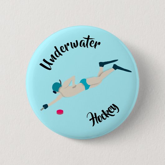 Badge Rond 5 Cm Hockey sous-marin (Devant)