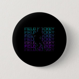 Badge Rond 5 Cm Hockey sur gazon rétro